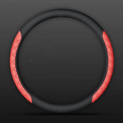 DriveCore Elite Grip Steering Wheel Cover – Sweat-Resistant Leather & Performance Boost