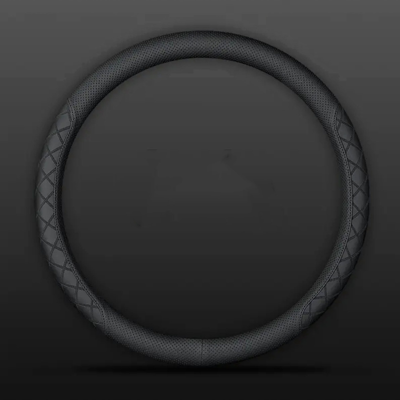 DriveCore Elite Grip Steering Wheel Cover – Sweat-Resistant Leather & Performance Boost