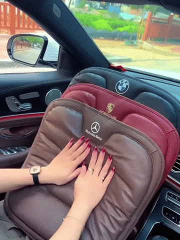 NappaGlide Luxury Car Seat Cushion — Four-Seasons Breathable Non-Slip Pad for Premium Interior Aesthetics