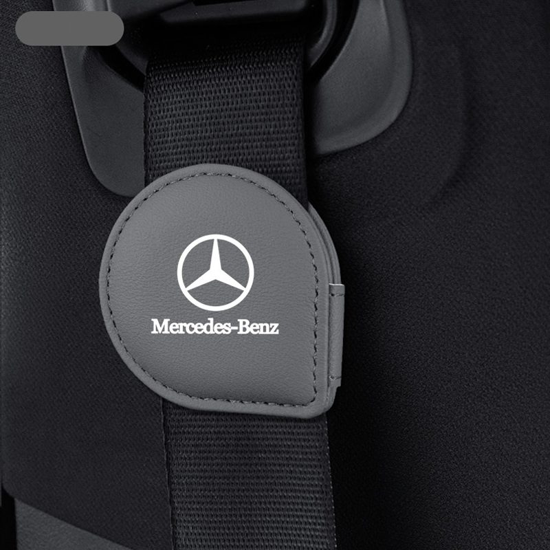 LuxeHold Seatbelt Adjuster – Premium Cow Leather & Logo Customization