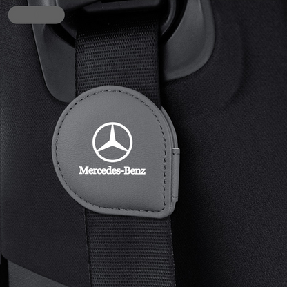 LuxeHold Seatbelt Adjuster – Premium Cow Leather & Logo Customization