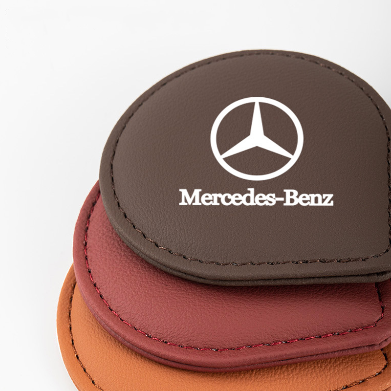 LuxeHold Seatbelt Adjuster – Premium Cow Leather & Logo Customization