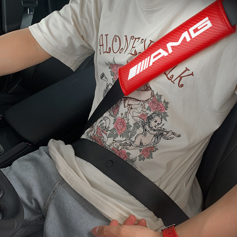 CarbonEdge Seatbelt Shoulder Pad – Carbon Fiber Look & Custom Logo