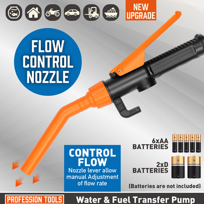 FlowMate Electric Transfer Pump – 2 Gallon/Min Output & Lightweight Portable Build