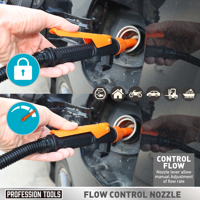 FlowMate Electric Transfer Pump – 2 Gallon/Min Output & Lightweight Portable Build