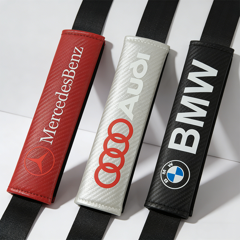 CarbonEdge Seatbelt Shoulder Pad – Carbon Fiber Look & Custom Logo