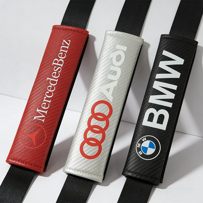 CarbonEdge Seatbelt Shoulder Pad – Carbon Fiber Look & Custom Logo