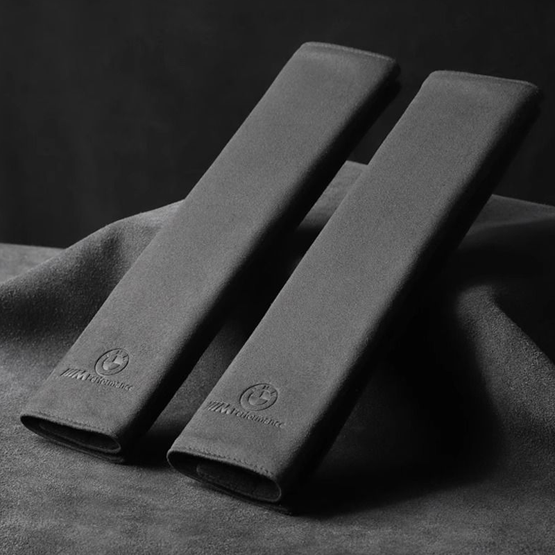 SuedeGuard Seatbelt Shoulder Pad – Neck Protection & Custom Logo Ready
