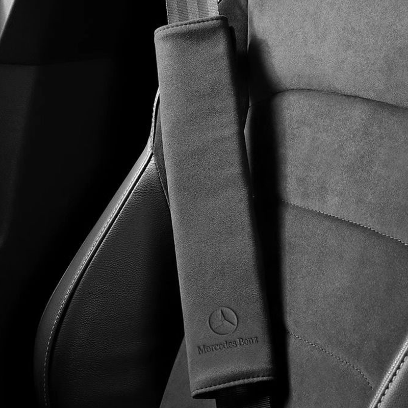 SuedeGuard Seatbelt Shoulder Pad – Neck Protection & Custom Logo Ready