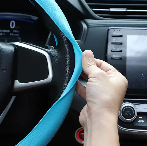 Universal Car Summer Ice-Cooling Ultra-Thin Steering Wheel Cover - Non-Slip, Sweat-Proof, Breathable, Wear-Resistant