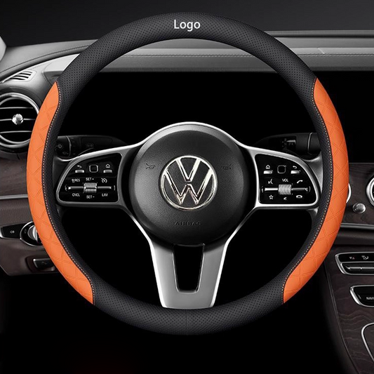 DriveCore Elite Grip Steering Wheel Cover – Sweat-Resistant Leather & Performance Boost